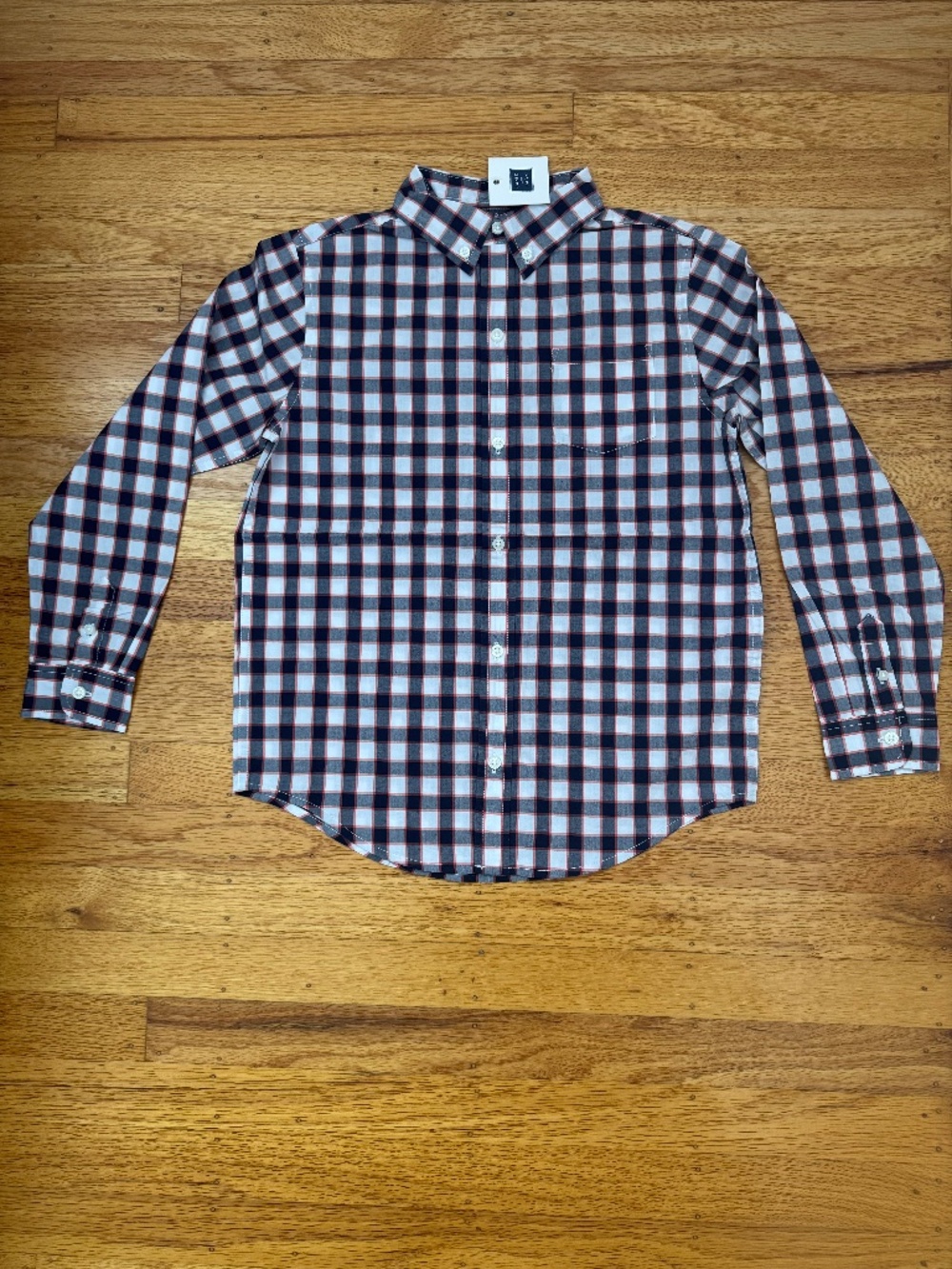 Janie and Jack Checkered Button Down Shirt Boy (8)